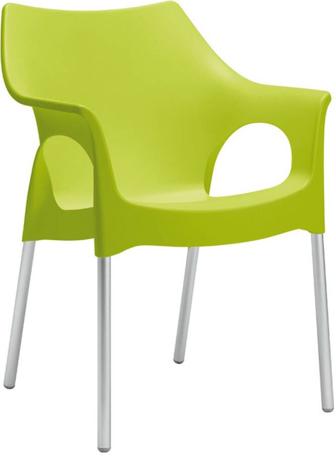 SCAB Design S•CAB OLA designstoel kantinestoel bijzetstoel tuinstoel. Italiaans design voor binnen en buiten! Verpakt per 4 stuks . Kleur oranje!