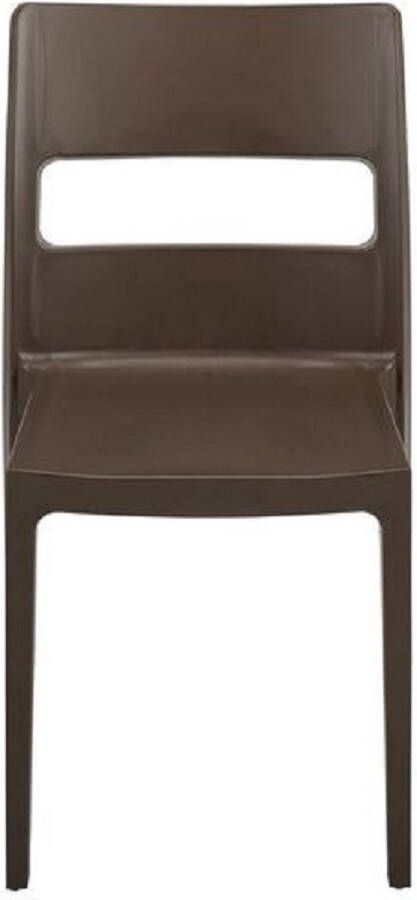 S•CAB Designstoel terrasstoel campingstoel SAI in bruin van het Italiaanse . Verpakt per 6 stuks en 5 jaar garantie!