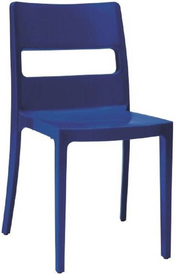 S•CAB Designstoel terrasstoel campingstoel SAI in donker blauw van het Italiaanse . Verpakt per 6 stuks en 5 jaar garantie!
