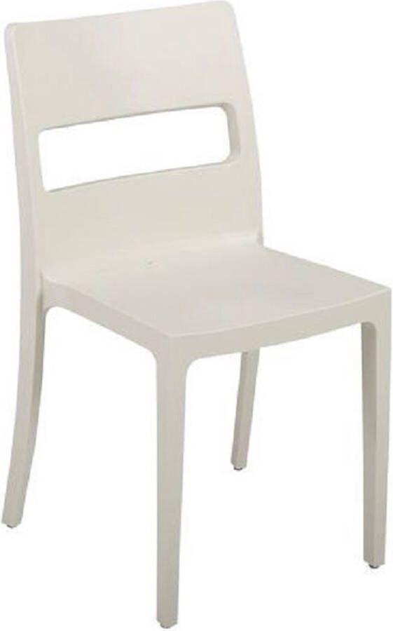 S•CAB Designstoel terrasstoel campingstoel SAI in ivoor van het Italiaanse . Verpakt per 6 stuks en 5 jaar garantie!