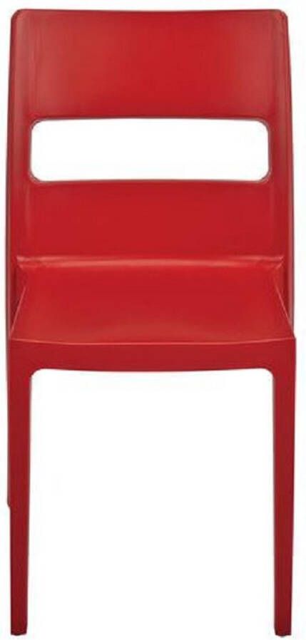 S•CAB Designstoel terrasstoel campingstoel SAI in rood van het Italiaanse . Verpakt per 6 stuks en 5 jaar garantie!