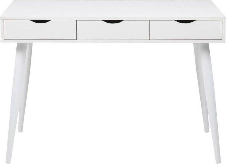 Bendt Bureau sidetable 'Märta' 110 x 50cm met 3 laden kleur wit wit