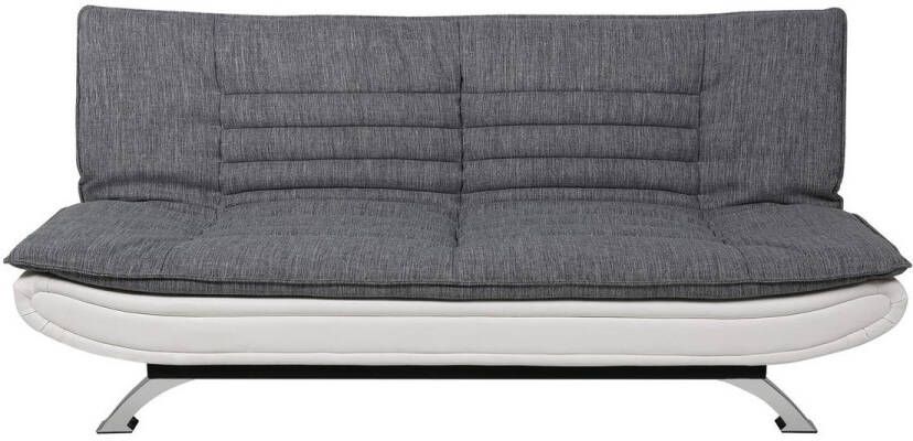 Hioshop Slaapbank Fanny wit en lichtgrijs design.