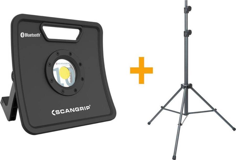 Scangrip NOVA 10K LED Bouwlamp Dimbaar 10.000lm Ook Met App Bestuurbaar Inclusief Tripod Statief