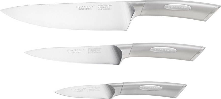 Scanpan Classic Steel Messenset 3-delig Ergonomisch Gevormd 56 HRC