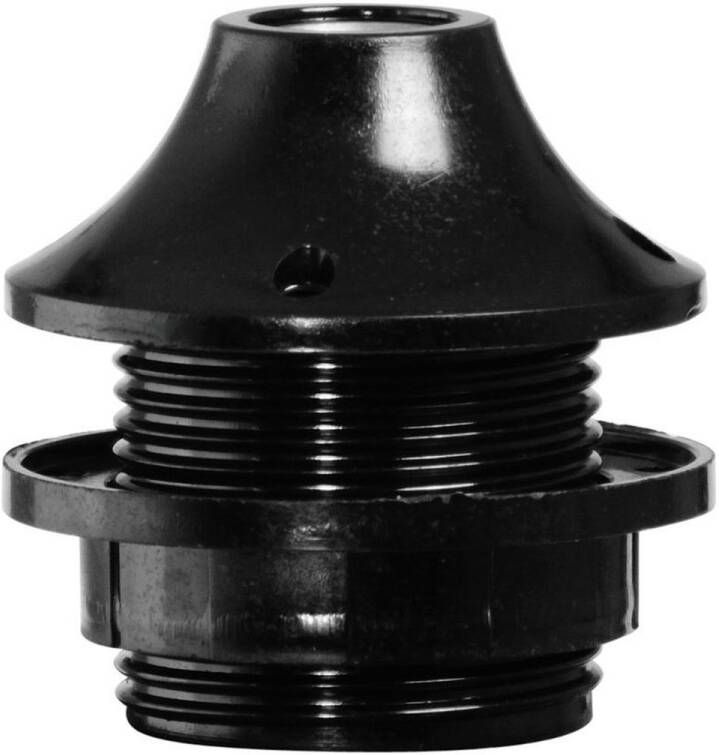 Scanpart lamp fitting E27 met ring Met schroefring Geschikt voor lampenkap Zwart