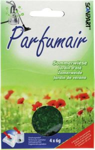 Scanpart Parfumair geurparels voor stofzuiger Zomerweide geurkorrels Stofzuigerverfrisser Geschikt voor stofzuigerzak 4 zakjes