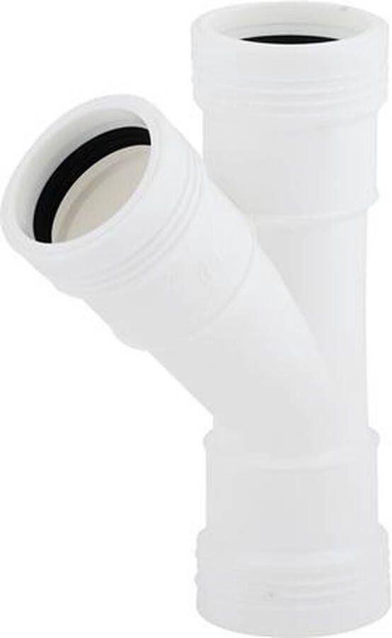 Scanpart PVC Y-stuk afvoer Geschikt voor wasmachine en droger Hulpstuk Koppelstuk Voor 2 water afvoerslangen