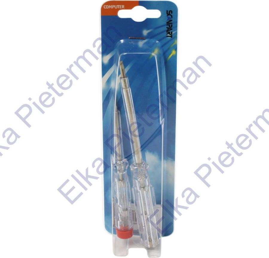 Scanpart spanningszoeker schroevendraaier set Groot en klein 2 stuks