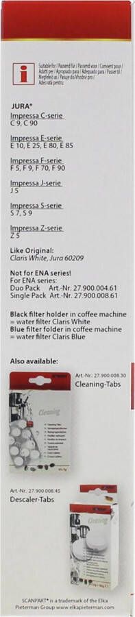 Scanpart waterfilter voor koffiemachine Geschikt voor Jura Impressa C E F J S & Z series Alternatief voor Jura White 60209 Steekbaar 1 stuk