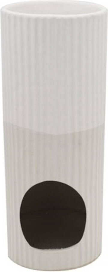 Scentchips Waxbrander mat wit ribbel 9x23cm – voor ScentSticks