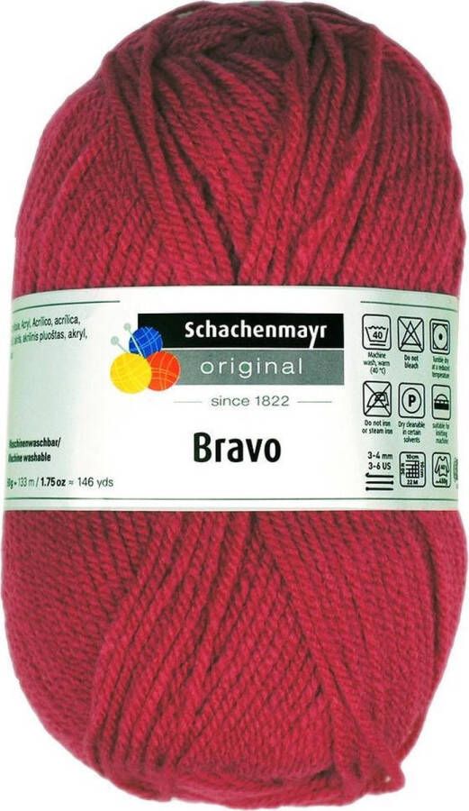 Schachenmayr Bravo 8331 donker roze. PAK MET 20 BOLLEN a 50 GRAM