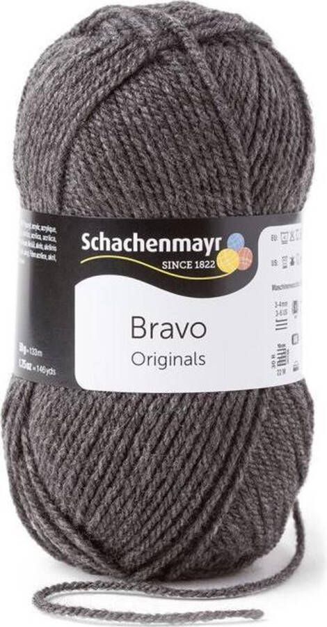 Schachenmayr Bravo Wol 50 gram Donkergrijs