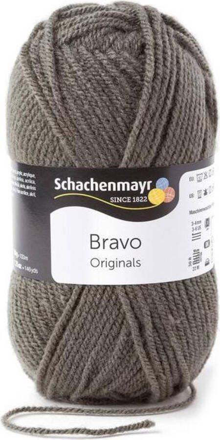 Schachenmayr Bravo Wol 50 gram Grijs Bruin