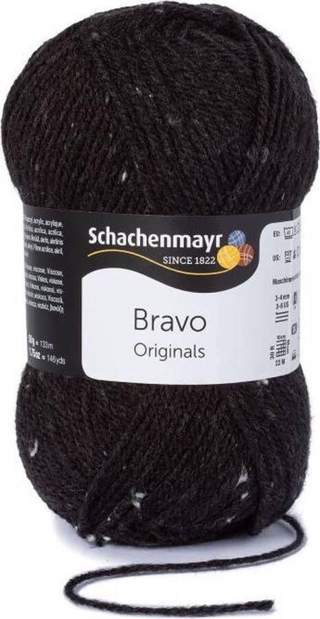 Schachenmayr Bravo Wol 50 gram Kerel Zwart