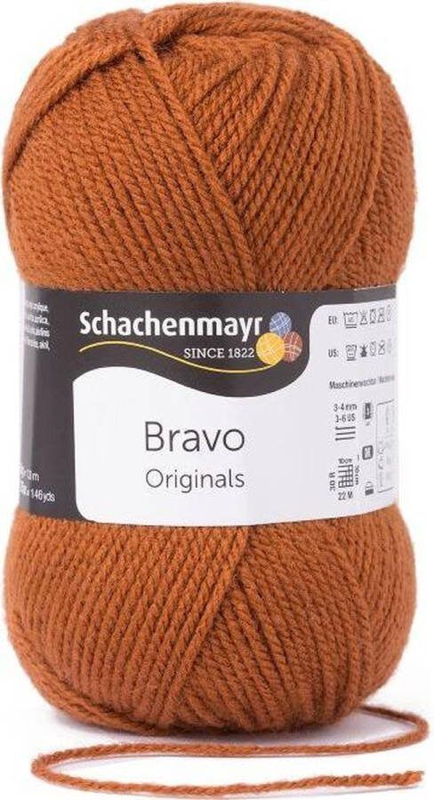 Schachenmayr Bravo Wol 50 gram Oranje Bruin