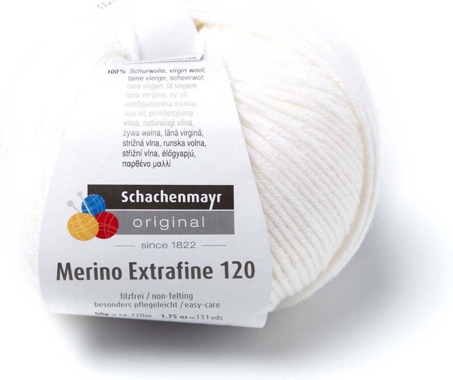 Schachenmayr Breiwol Merino Extrafine 120 kleur 00101