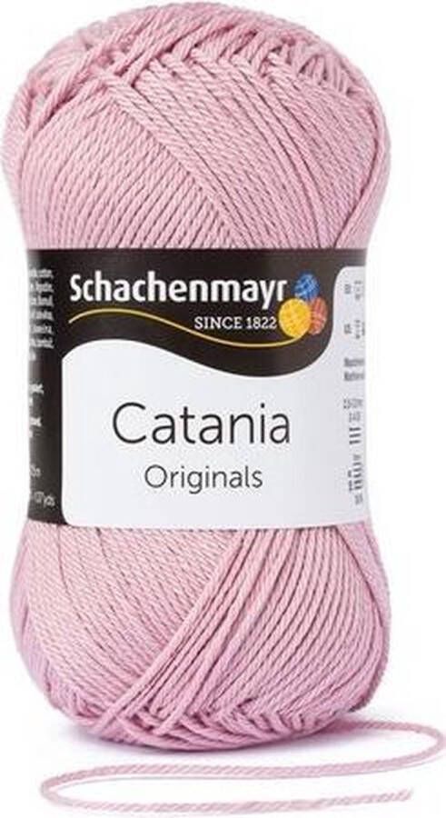 Schachenmayr Catania katoen garen vintage pink roze (423) pendikte 3 a 3 5mm 1 bol