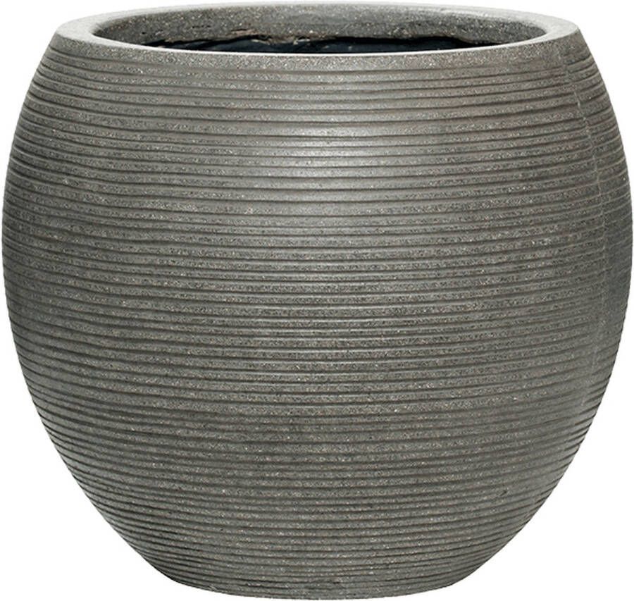 Pottery Pots Pot Ridged Horizontal Abby L Dark grey 52x45 cm ronde
