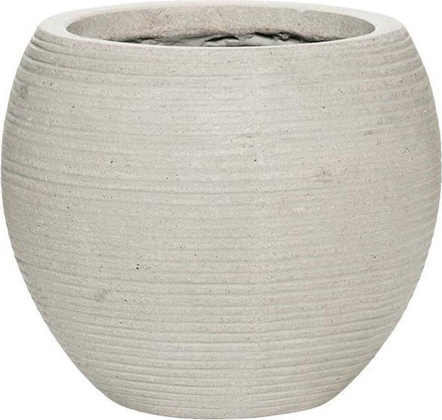Pottery Pots Pot Ridged Horizontal Abby S Cement 23x20 cm ronde