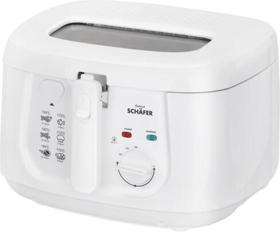 Schäfer Frituurpan Friteuse Frituur 2 5 Liter 1800W Schafer Wit