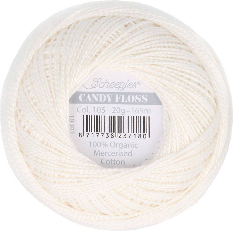 Scheepjes Candy Floss Kleur-Bridal White 105