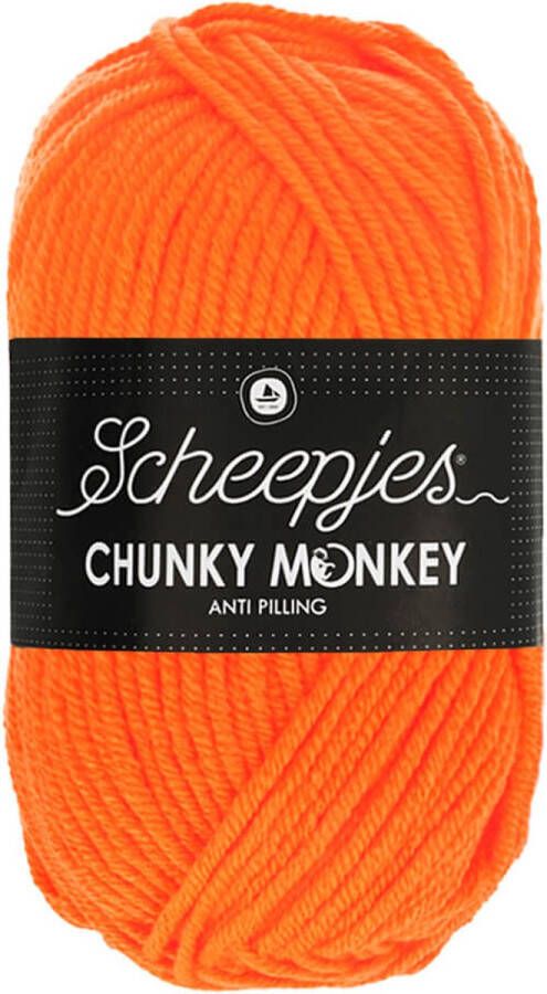Scheepjes Chunky Monkey 100g 1256 Neon Orange Oranje