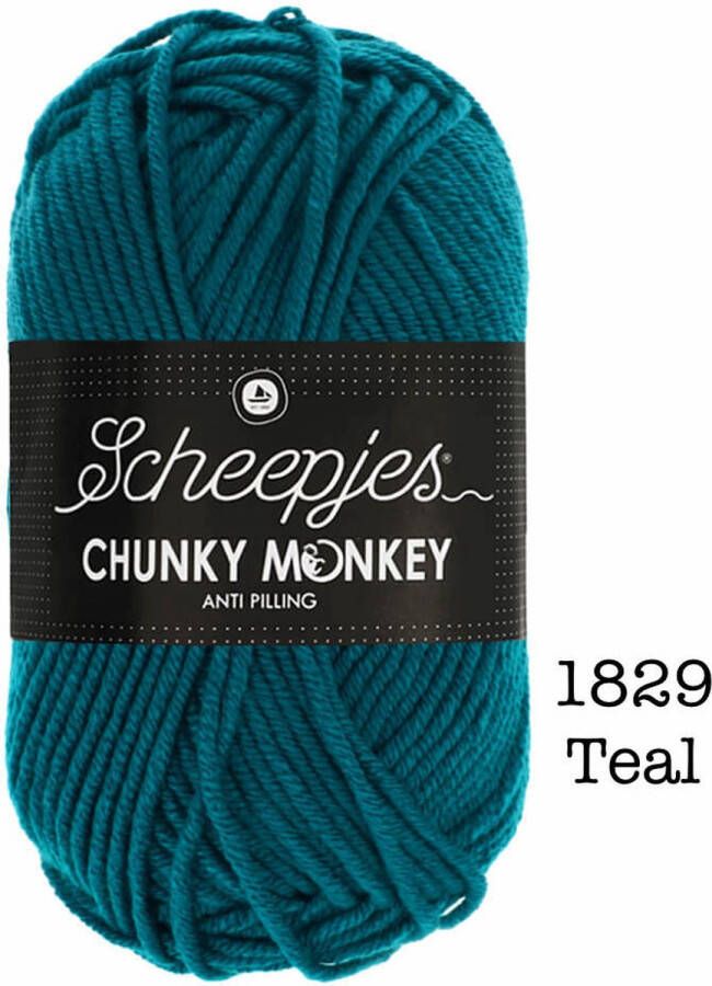 Scheepjes Chunky Monkey 100g 1829 Teal Blauw