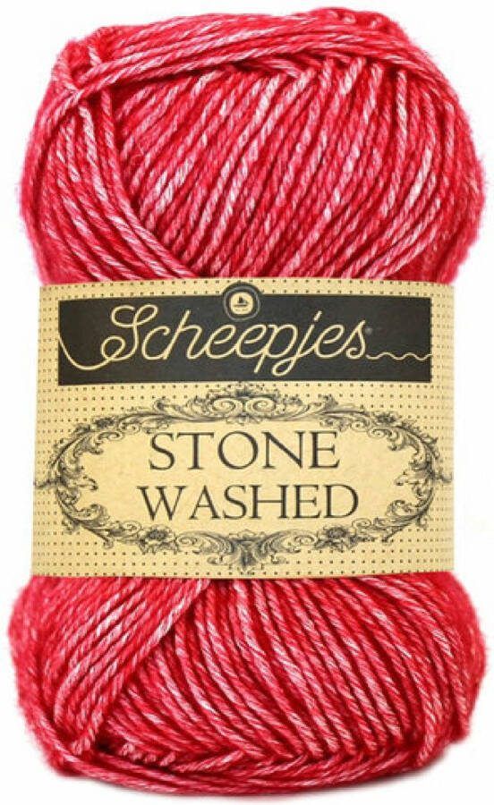Scheepjes Garen 807 Red Jasper Rood 78% Katoen 22% Acryl Breien Haken 130m 50gr 1 bol