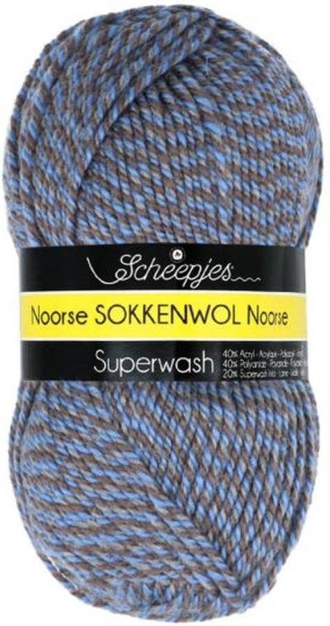 Scheepjes Noorse Wol Markoma 100g 6855 Blauw Grijs
