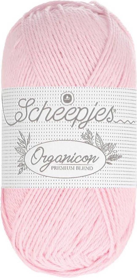 Scheepjes Organicon 206 Soft Blossom Baby Roze 1 bol biologisch garen GOTS haakkatoen amigurumi ecologisch haken breien duurzaam bio milieuvriendelijk haken breien katoen wol biowol garen breiwol breigaren