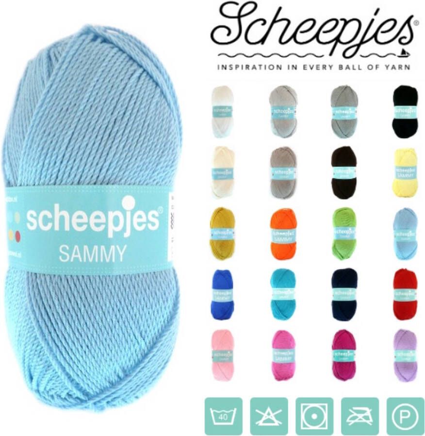 Scheepjes Garen Sammy Scheepjes Sammy 104 Babyblauw set van 5 bollen