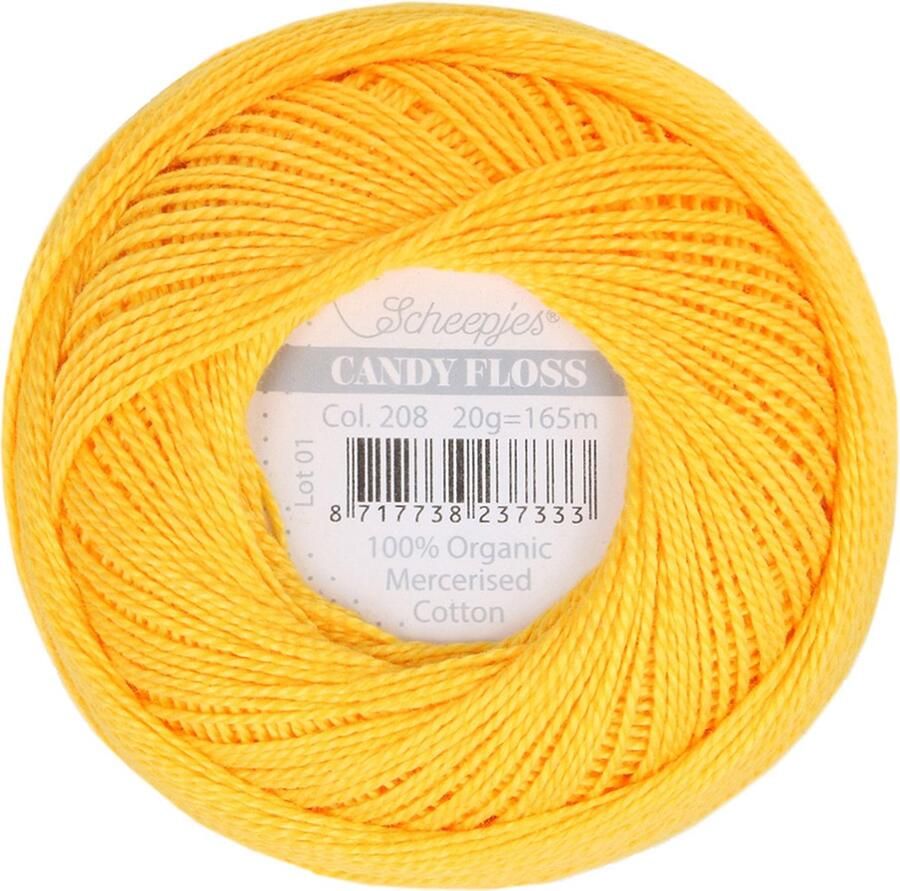 Scheepjes Candy Floss 208 Yellow Gold