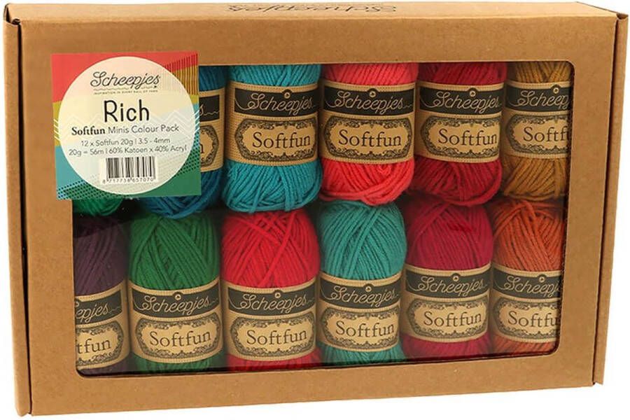Scheepjes Softfun colour pack 12x20g 1st Rich