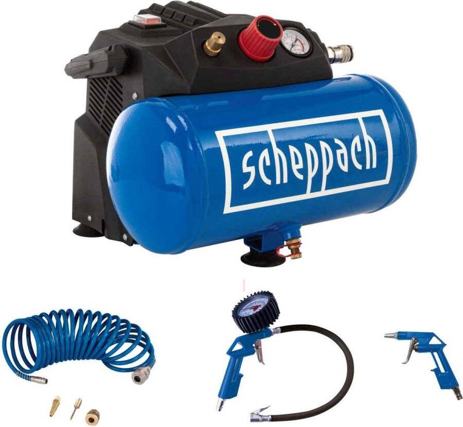 Scheppach Compressor HC06 8 bar 6 liter met accessoireset 5906153901