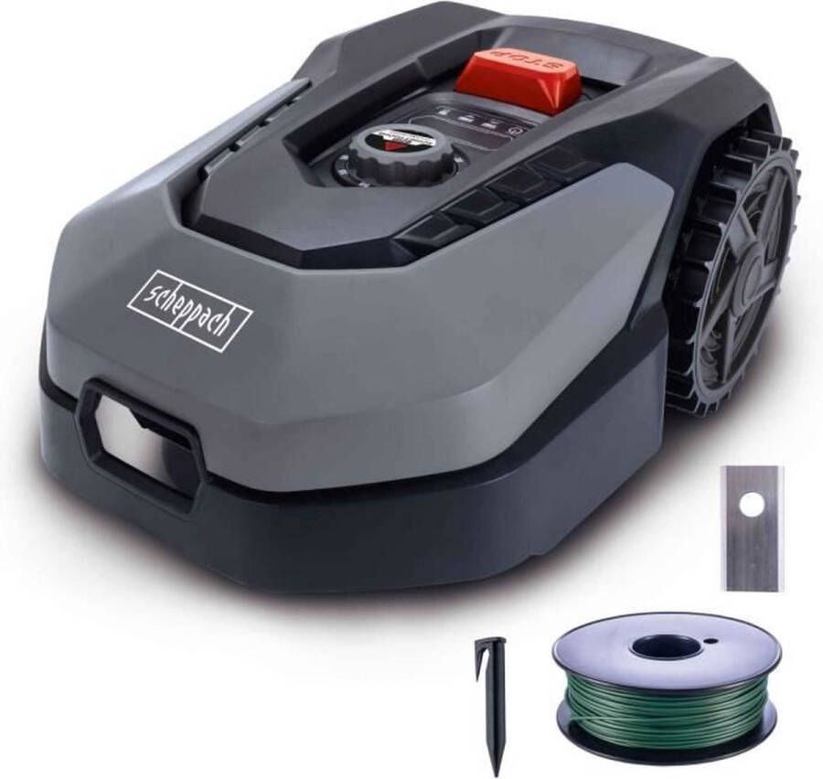 Scheppach RoboCut L500 connected robotgrasmaaier 400m2 met laadstation Tot 400 m² Regensensor WiFi en Bluetooth