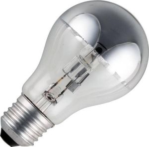 Schiefer halogeenlamp E27 Grote Fitting kopspiegellamp 28w A60x105mm 2800k zilver