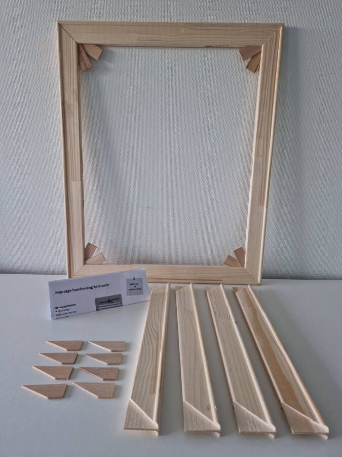 Schilderijlijsten.com Opspanlatten voor schildercanvas Spielat 45mm 20 x 40 cm Houten spanlatten voor Spanraam Spieraam zonder doek Houten frame voor schildersdoek canvasdoek of stof 20x40cm
