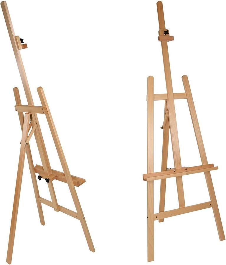 Schildersezel-enzo Schildersezel Driepoot Beukenhout totale hoogte 140 193 cm Kinderezel