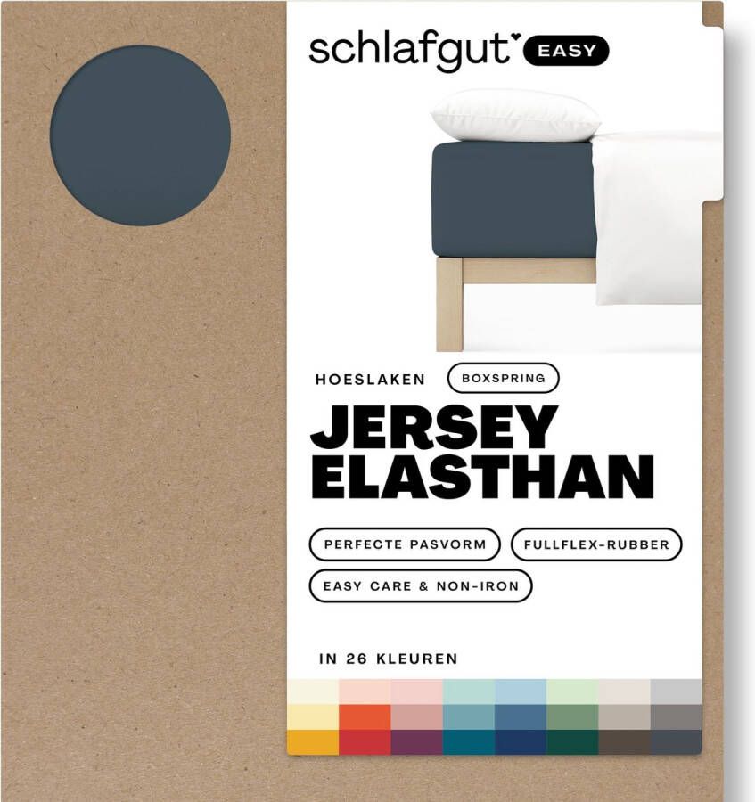 Schlafgut Boxspring Easy Jersey Elasthan Hoeslaken L 140x200 160x220 556 Grey Deep