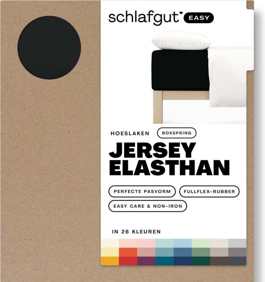 Schlafgut Boxspring Easy Jersey Elasthan Hoeslaken L 140x200 160x220 799 Off-Black