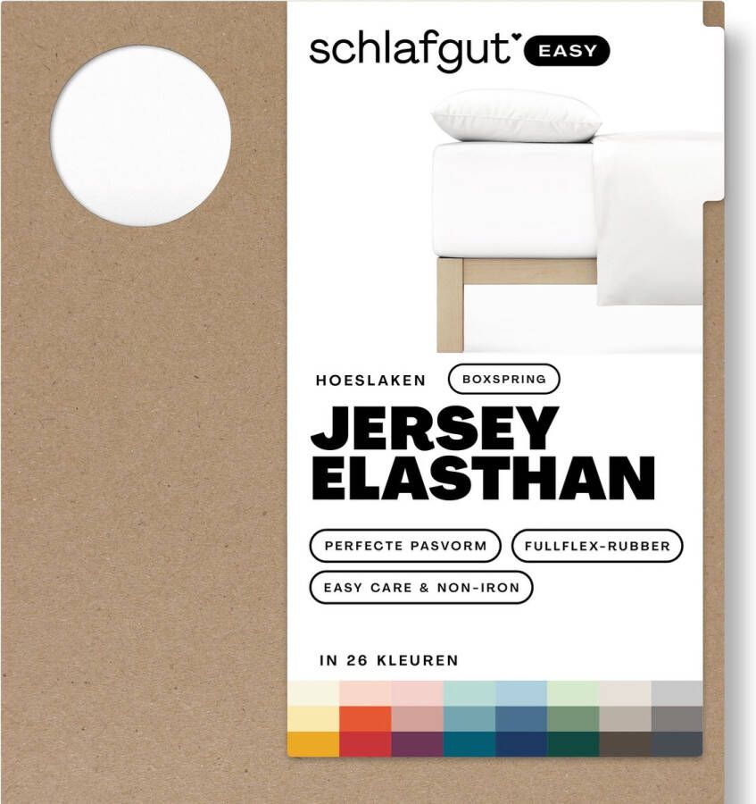 Schlafgut Boxspring Easy Jersey Elasthan Hoeslaken S 90x190 100x220 101 Full-White