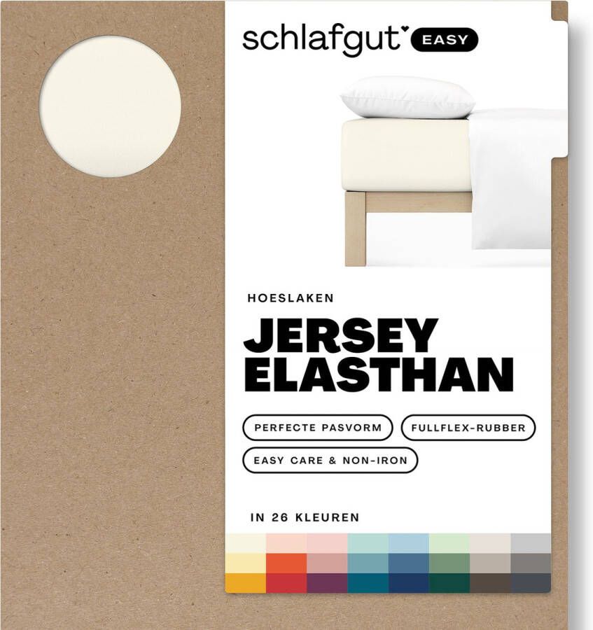 Schlafgut Easy Jersey Elasthan Hoeslaken XL 180x200 200x220 132 Yellow Light