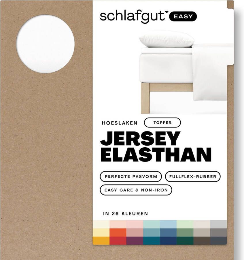 Schlafgut Topper Easy Jersey Elasthan Hoeslaken S 90x190 100x220 101 Full-White