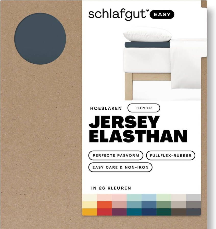Schlafgut Topper Easy Jersey Elasthan Hoeslaken S 90x190 100x220 556 Grey Deep