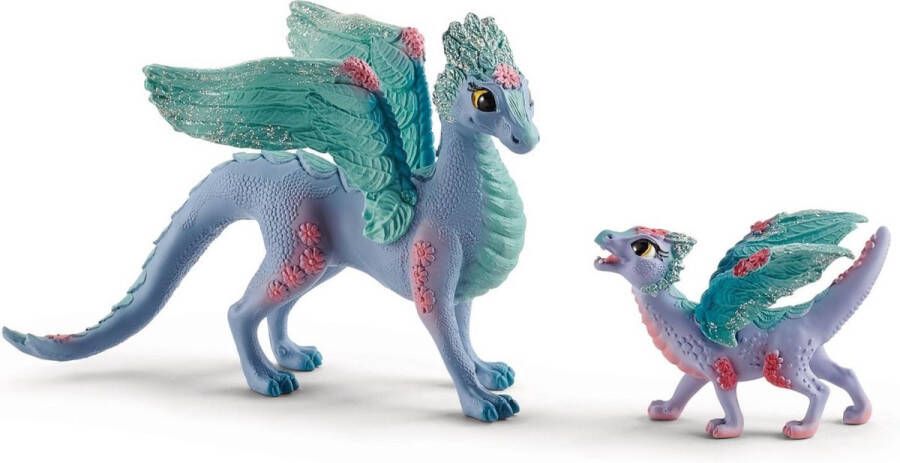 Schleich BAYALA Bloemendrakenmama en baby Speelfiguur Kinderspeelgoed voor Jongens en Meisjes 5 tot 12 jaar 70592