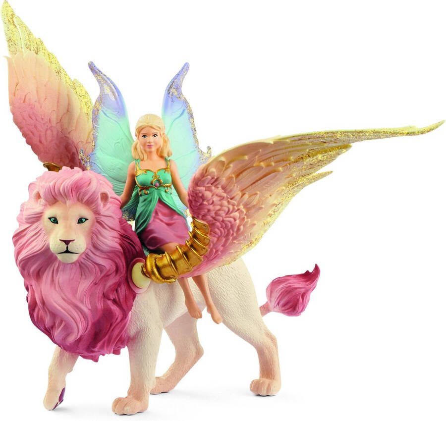 Schleich BAYALA Elfje op Gevleugelde leeuw Speelfiguur Kinderspeelgoed voor Jongens en Meisjes 5 tot 12 jaar 70714