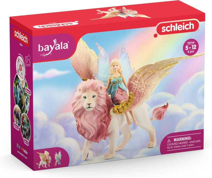 Schleich BAYALA Elfje op Gevleugelde leeuw Speelfiguur Kinderspeelgoed voor Jongens en Meisjes 5 tot 12 jaar 70714