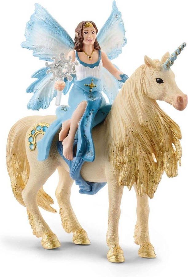Schleich BAYALA Eyelas buitenrit op gouden eenhoorn Speelfiguur Kinderspeelgoed voor Jongens en Meisjes 5 tot 12 jaar 42508