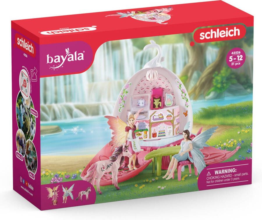 Schleich BAYALA Speelfigurenset Sprookjescafé en Blossom Kinderspeelgoed voor Jongens en Meisjes vanaf 5 jaar 14 Onderdelen 42526